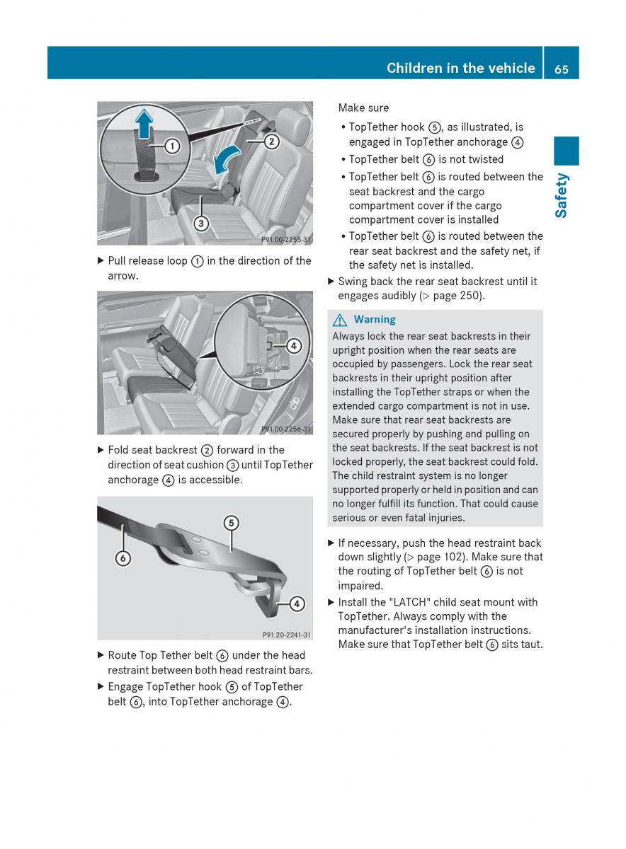 manual  Mercedes Benz R Class owners manual / page 67