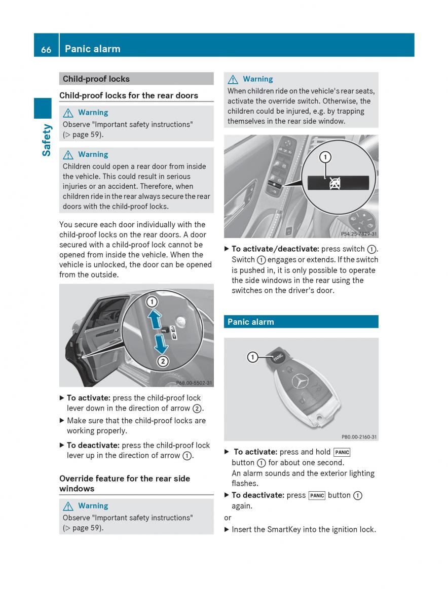 manual  Mercedes Benz R Class owners manual / page 68