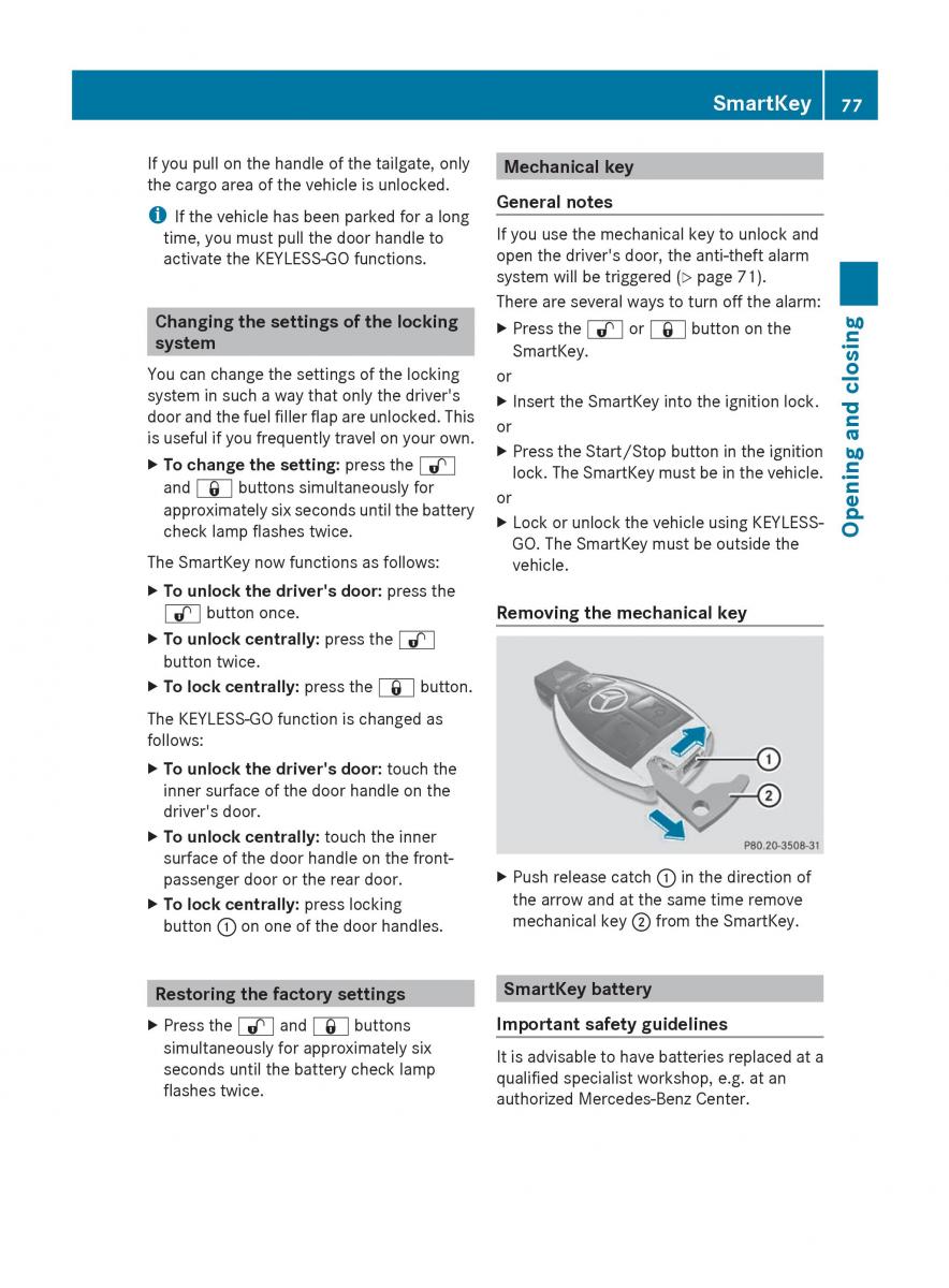 manual  Mercedes Benz R Class owners manual / page 79