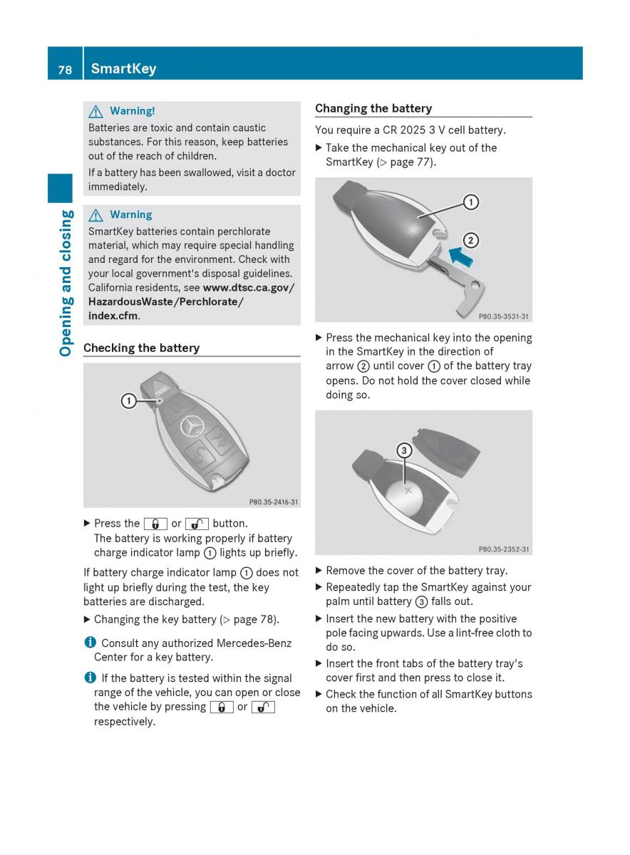 manual  Mercedes Benz R Class owners manual / page 80