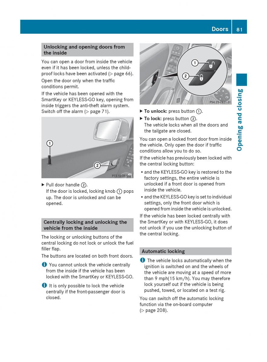 manual  Mercedes Benz R Class owners manual / page 83