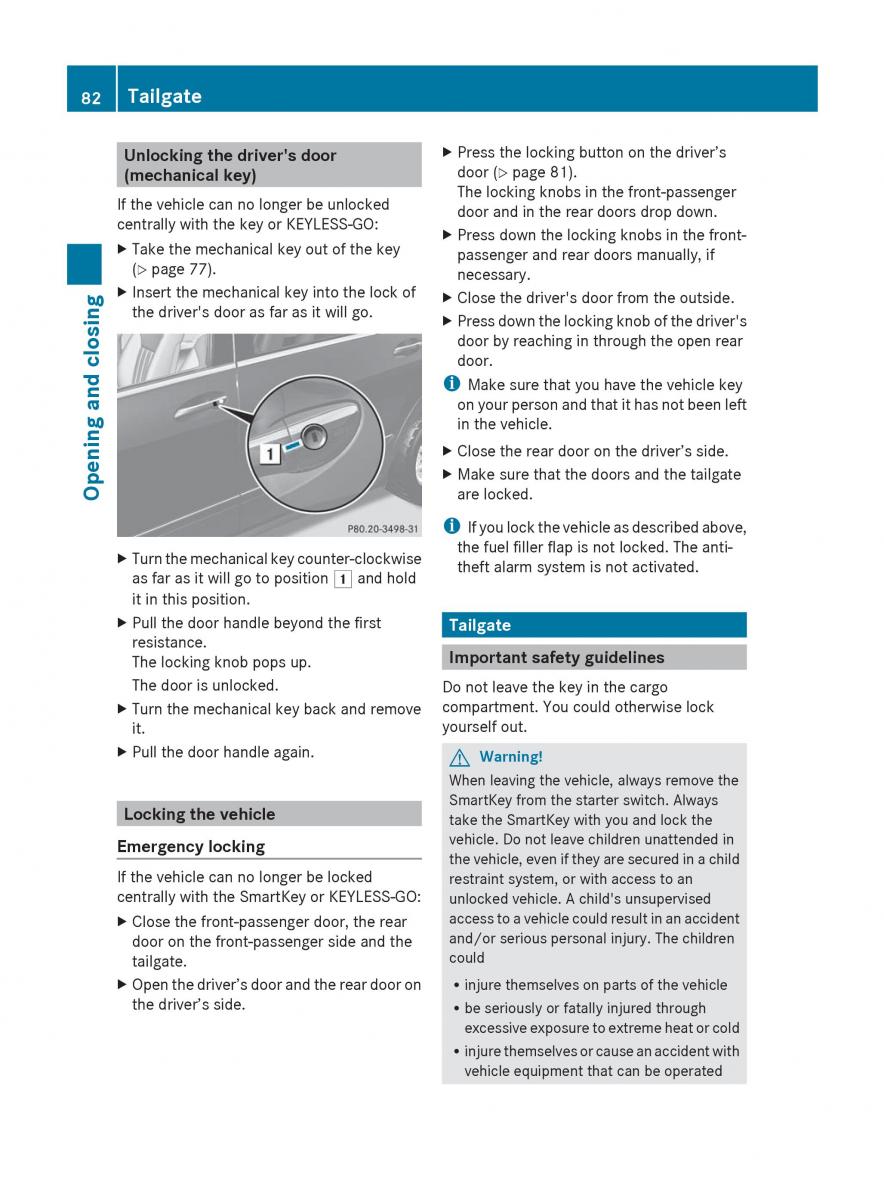 manual  Mercedes Benz R Class owners manual / page 84