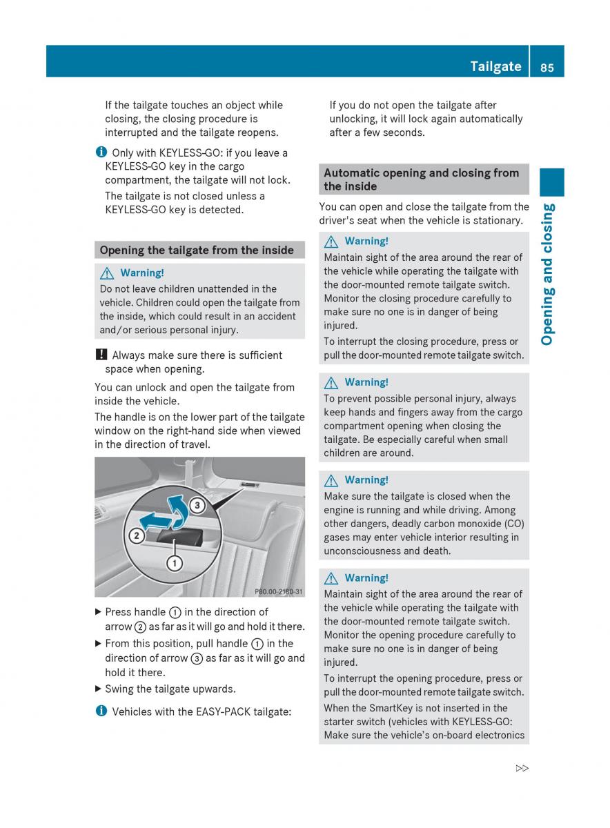 manual  Mercedes Benz R Class owners manual / page 87