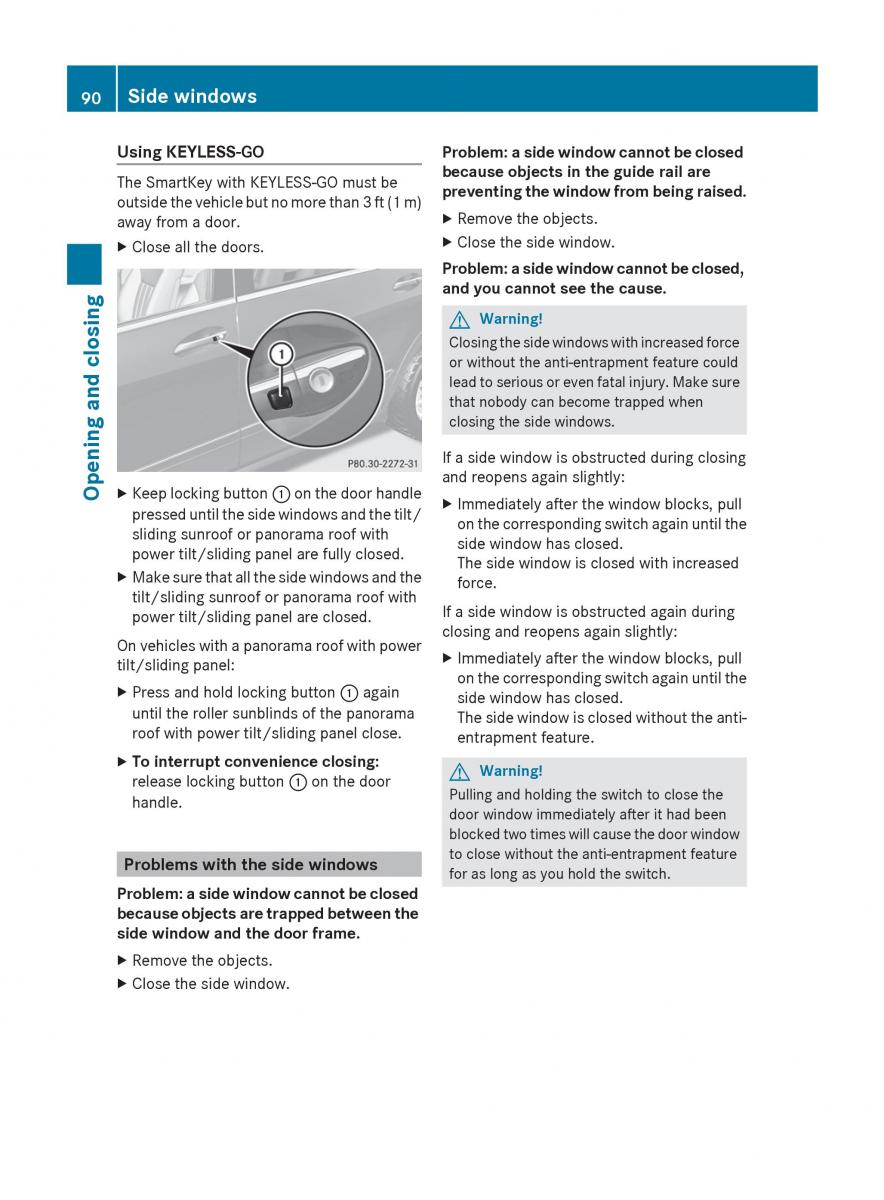 manual  Mercedes Benz R Class owners manual / page 92