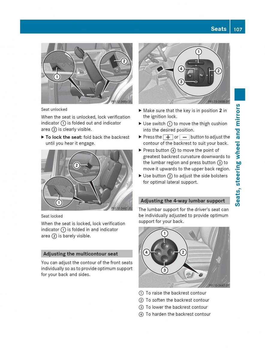 manual  Mercedes Benz R Class owners manual / page 109