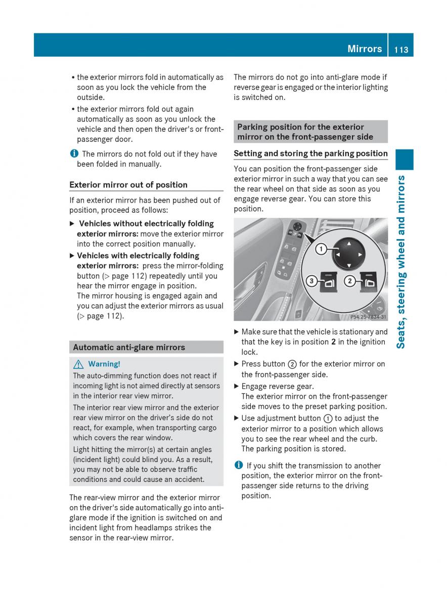 manual  Mercedes Benz R Class owners manual / page 115