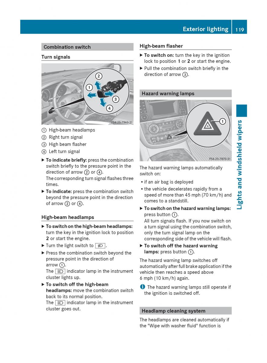 manual  Mercedes Benz R Class owners manual / page 121