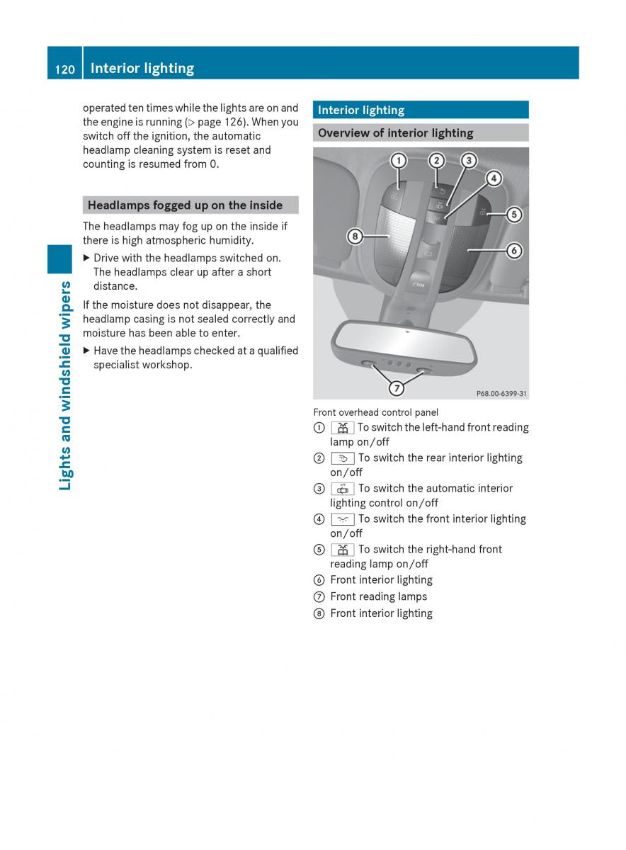 manual  Mercedes Benz R Class owners manual / page 122