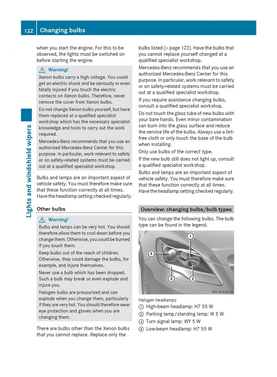 manual  Mercedes Benz R Class owners manual / page 124