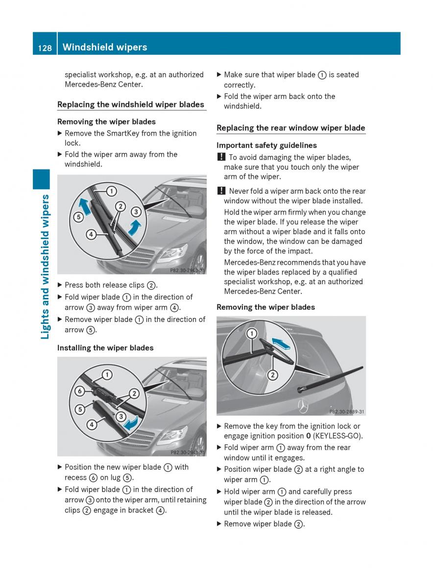 manual  Mercedes Benz R Class owners manual / page 130