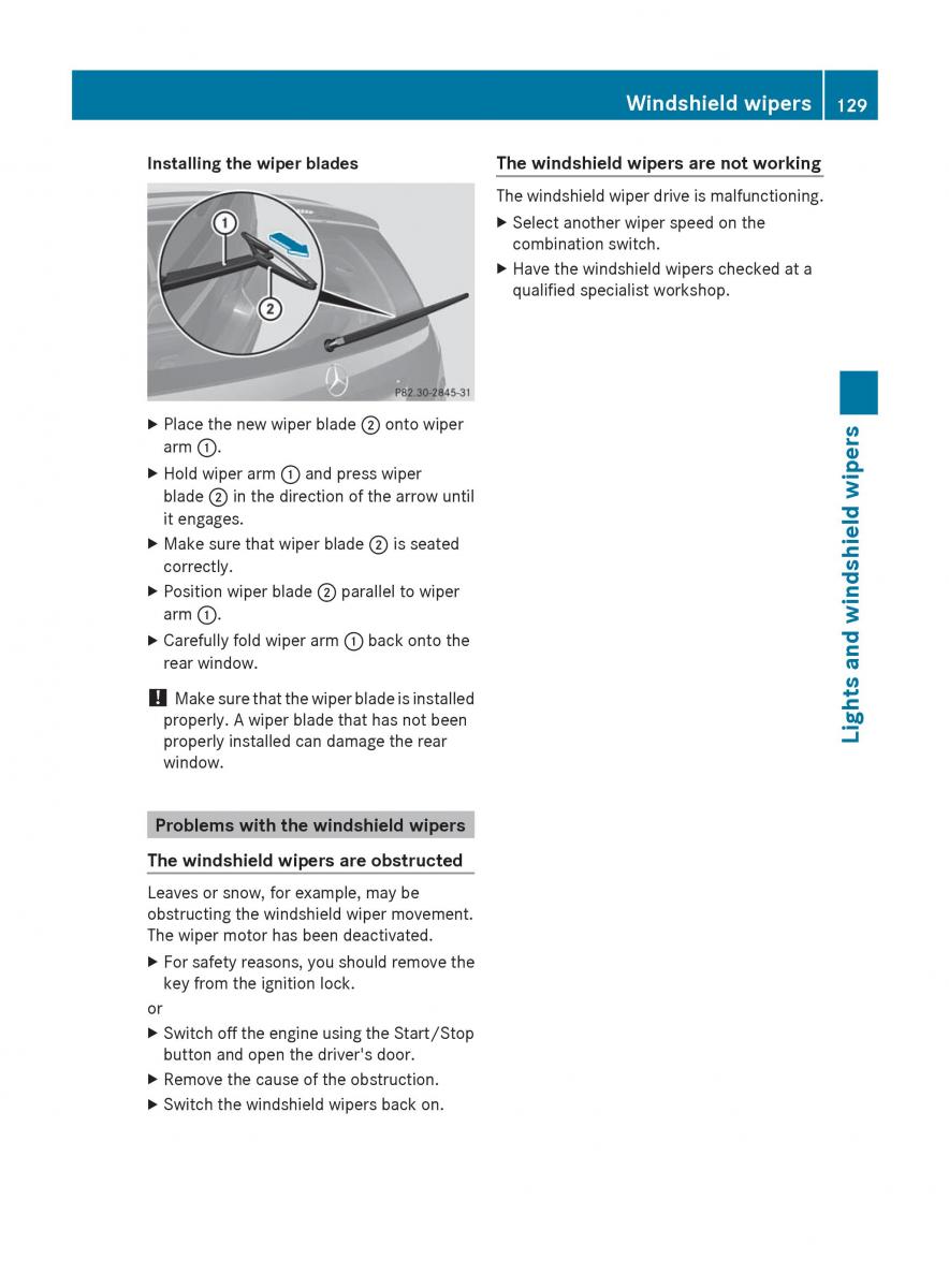 manual  Mercedes Benz R Class owners manual / page 131