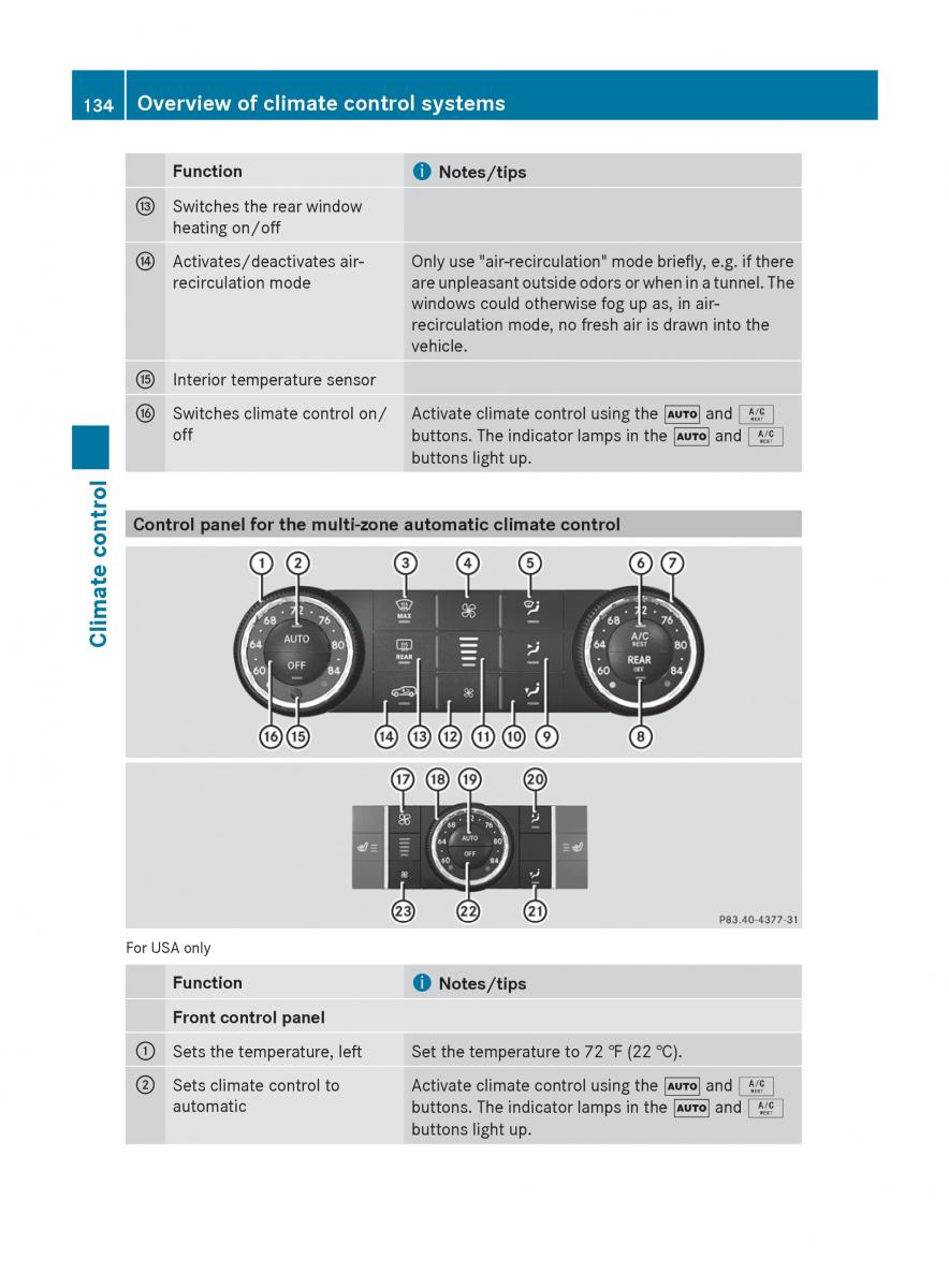 manual  Mercedes Benz R Class owners manual / page 136