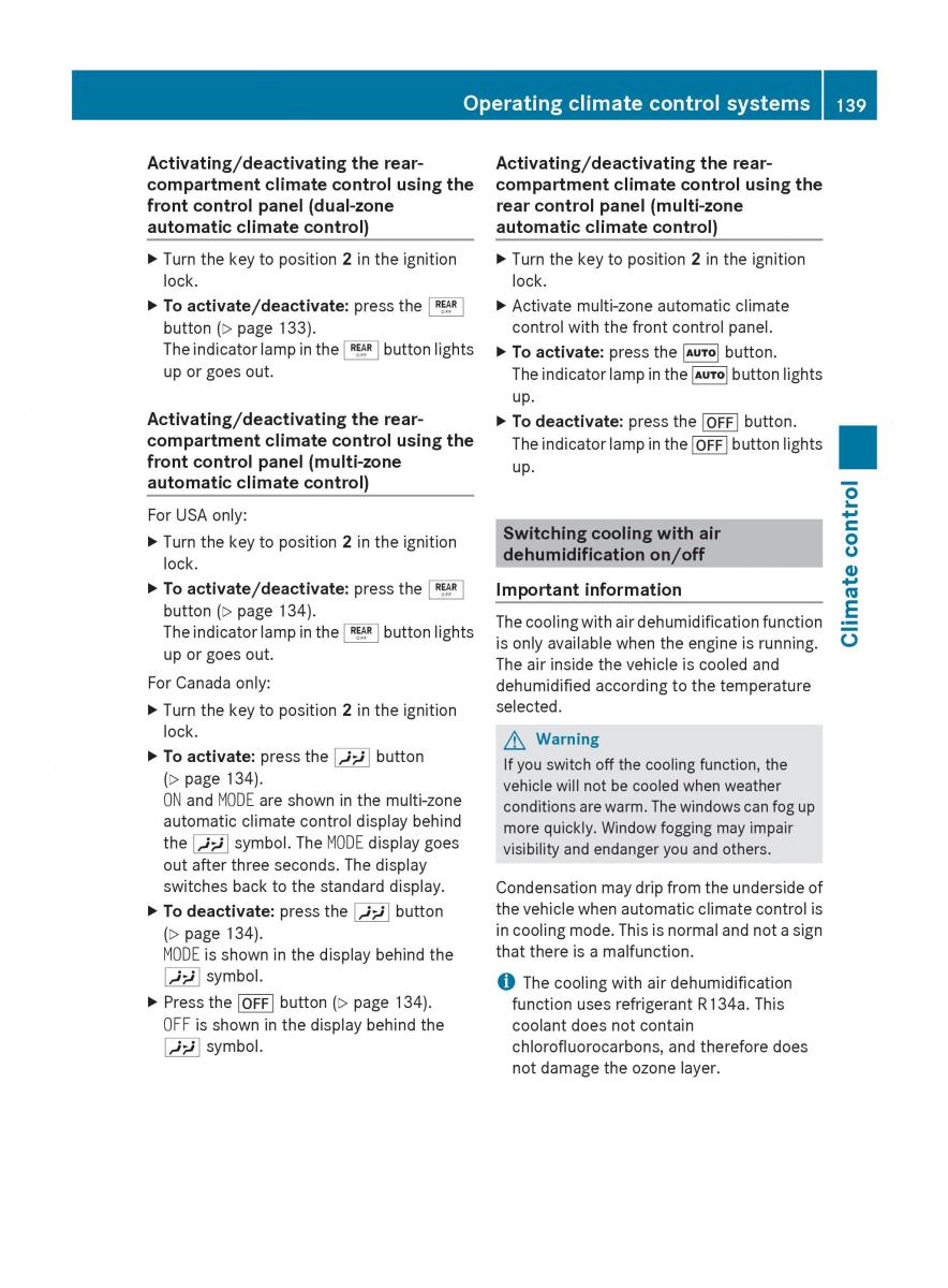 manual  Mercedes Benz R Class owners manual / page 141