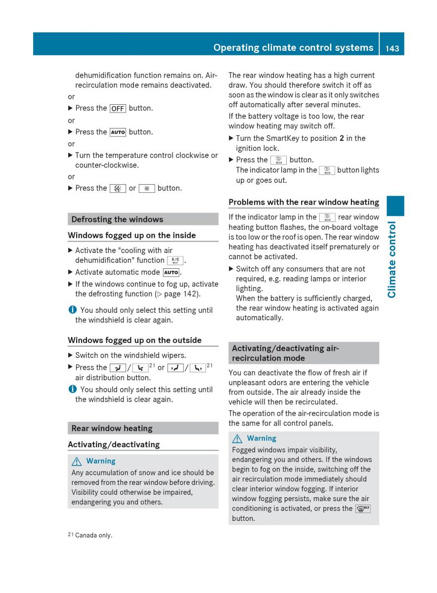 manual  Mercedes Benz R Class owners manual / page 145