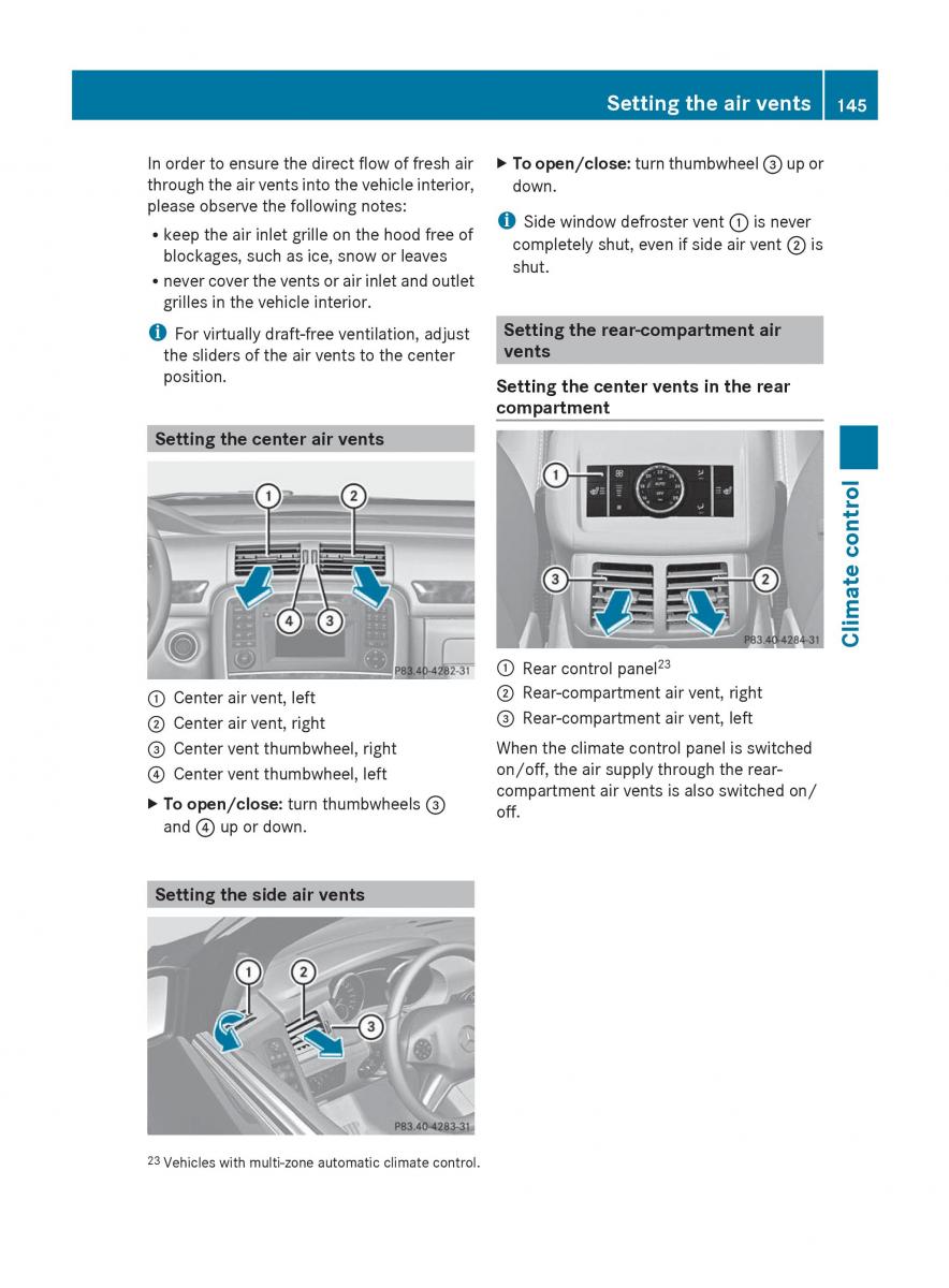 manual  Mercedes Benz R Class owners manual / page 147