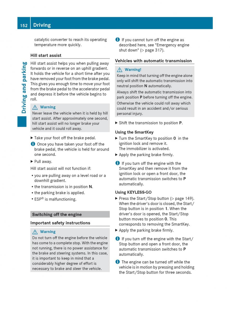 manual  Mercedes Benz R Class owners manual / page 154