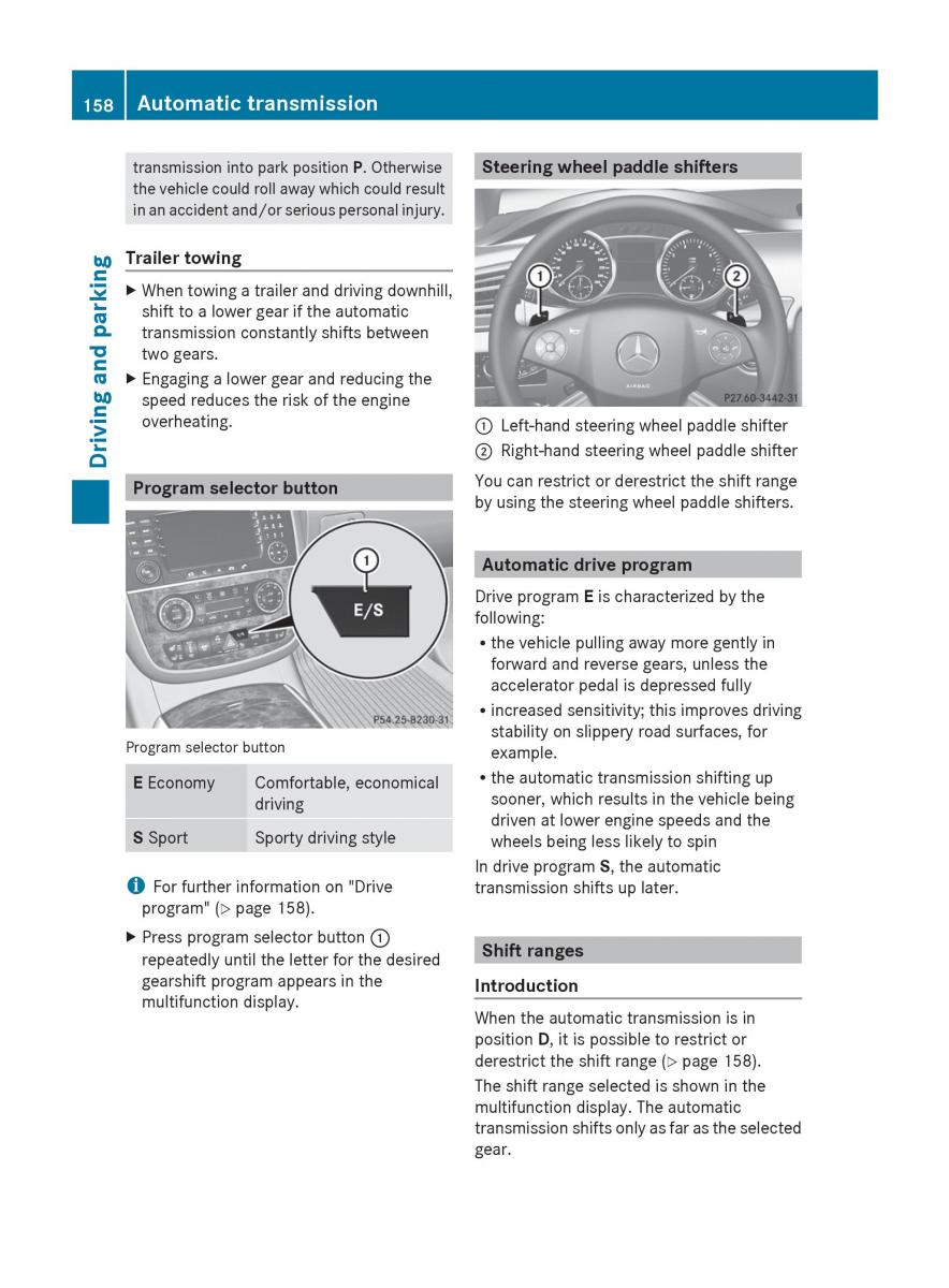 manual  Mercedes Benz R Class owners manual / page 160