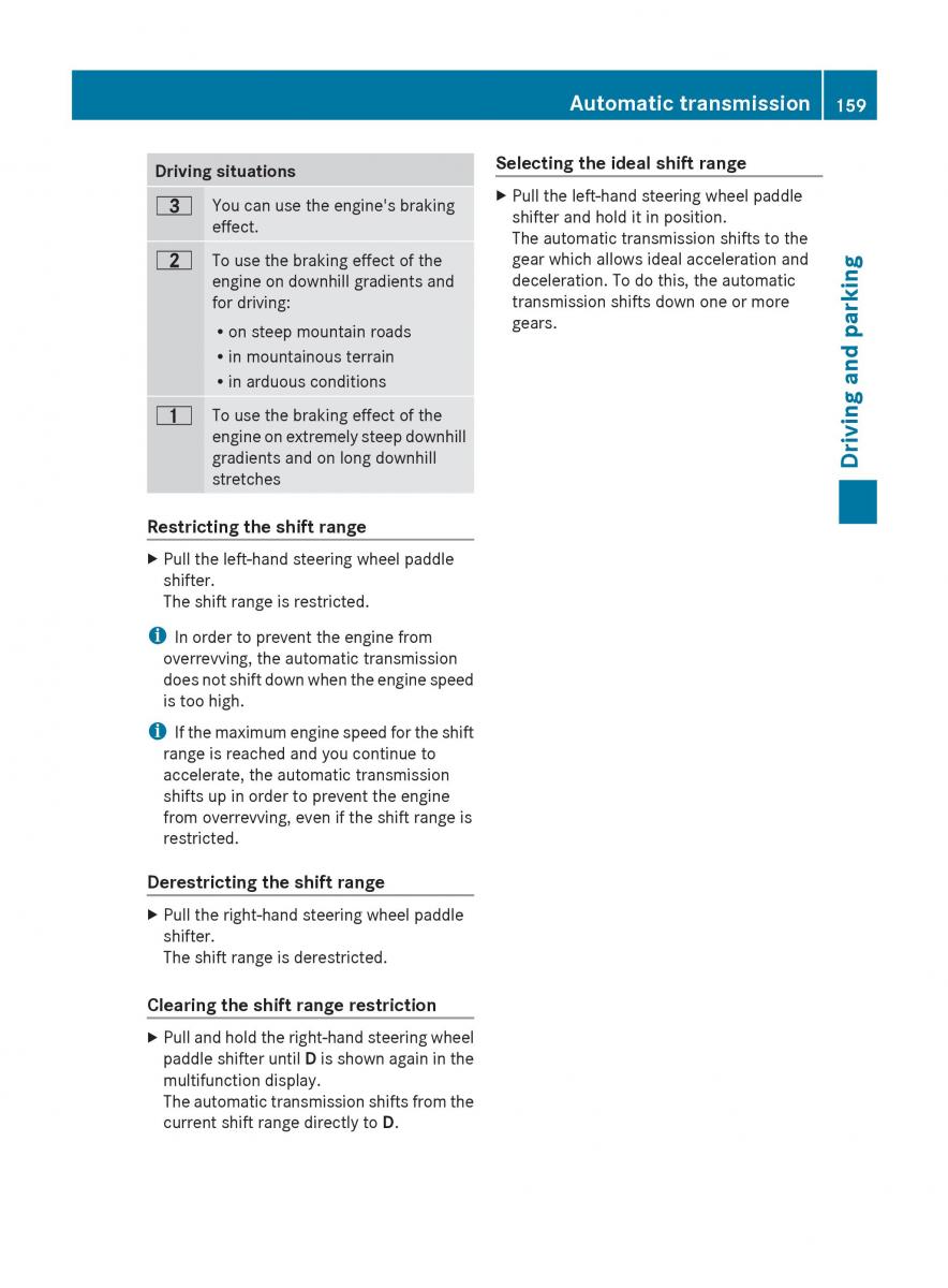 manual  Mercedes Benz R Class owners manual / page 161