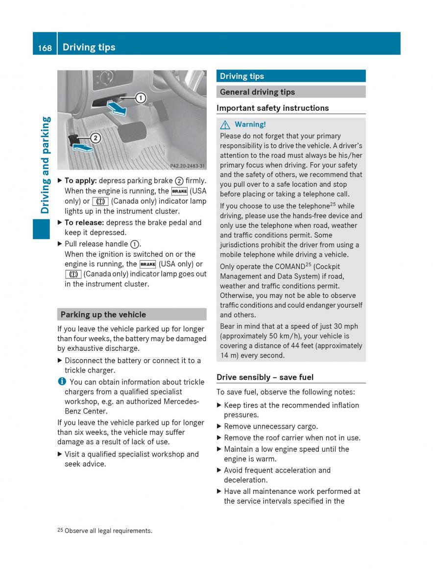 manual  Mercedes Benz R Class owners manual / page 170