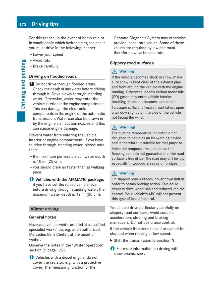 manual  Mercedes Benz R Class owners manual / page 174