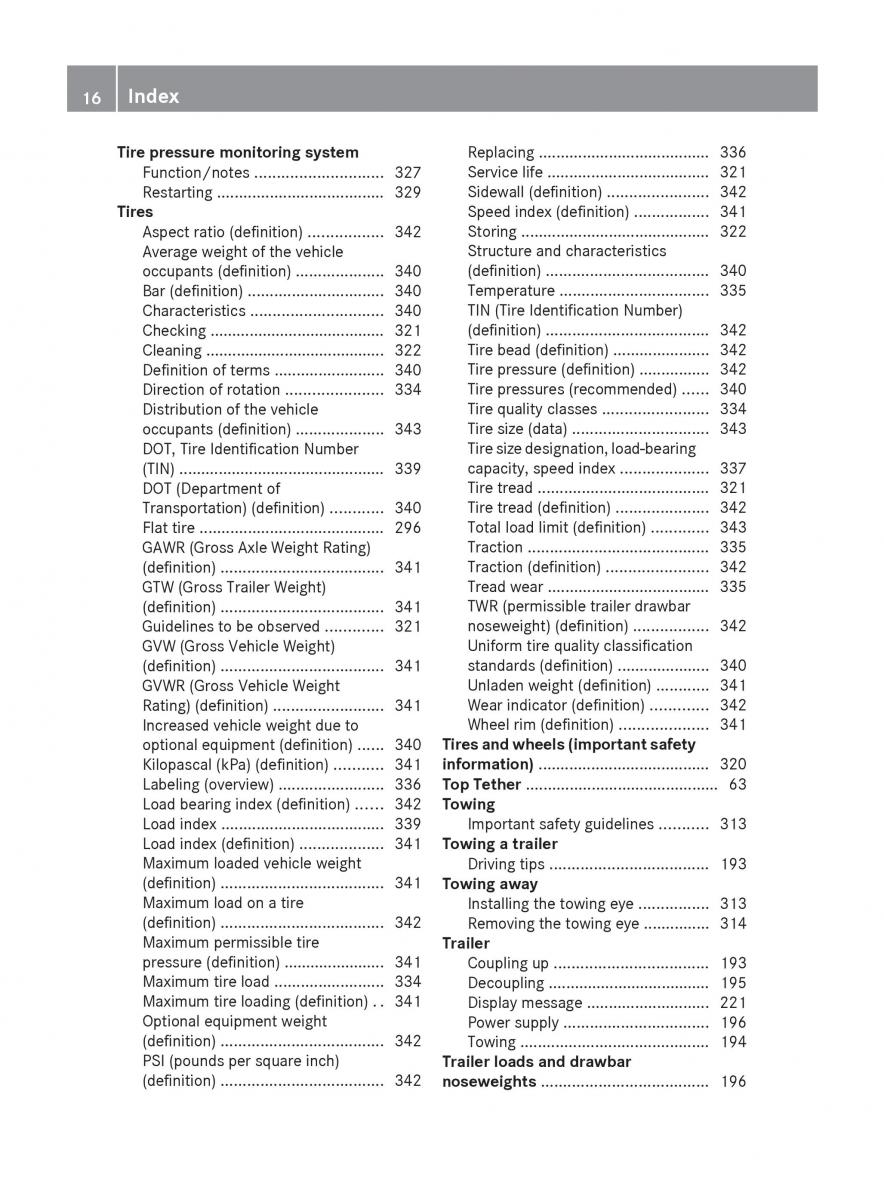 manual  Mercedes Benz R Class owners manual / page 18