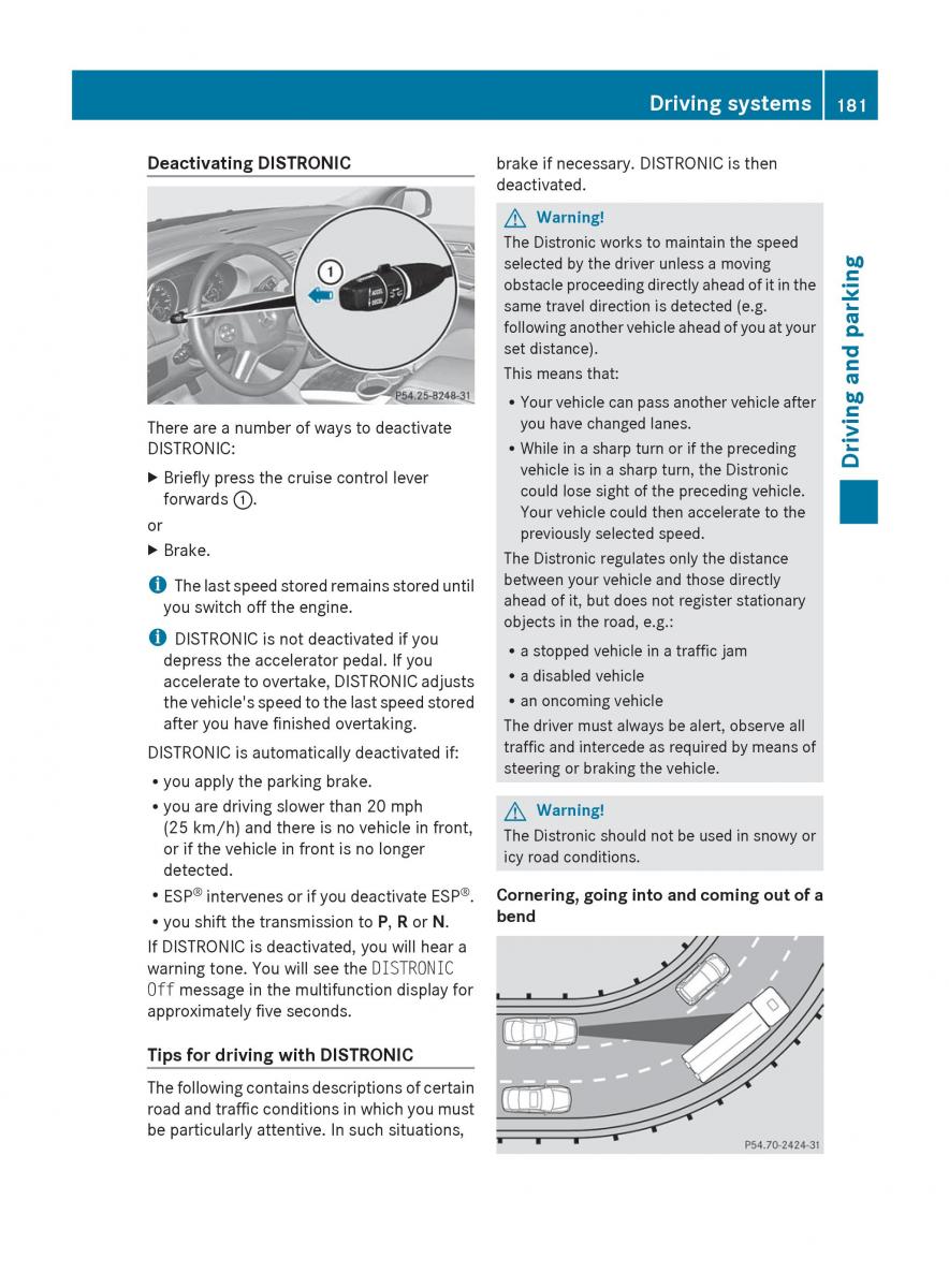 manual  Mercedes Benz R Class owners manual / page 183