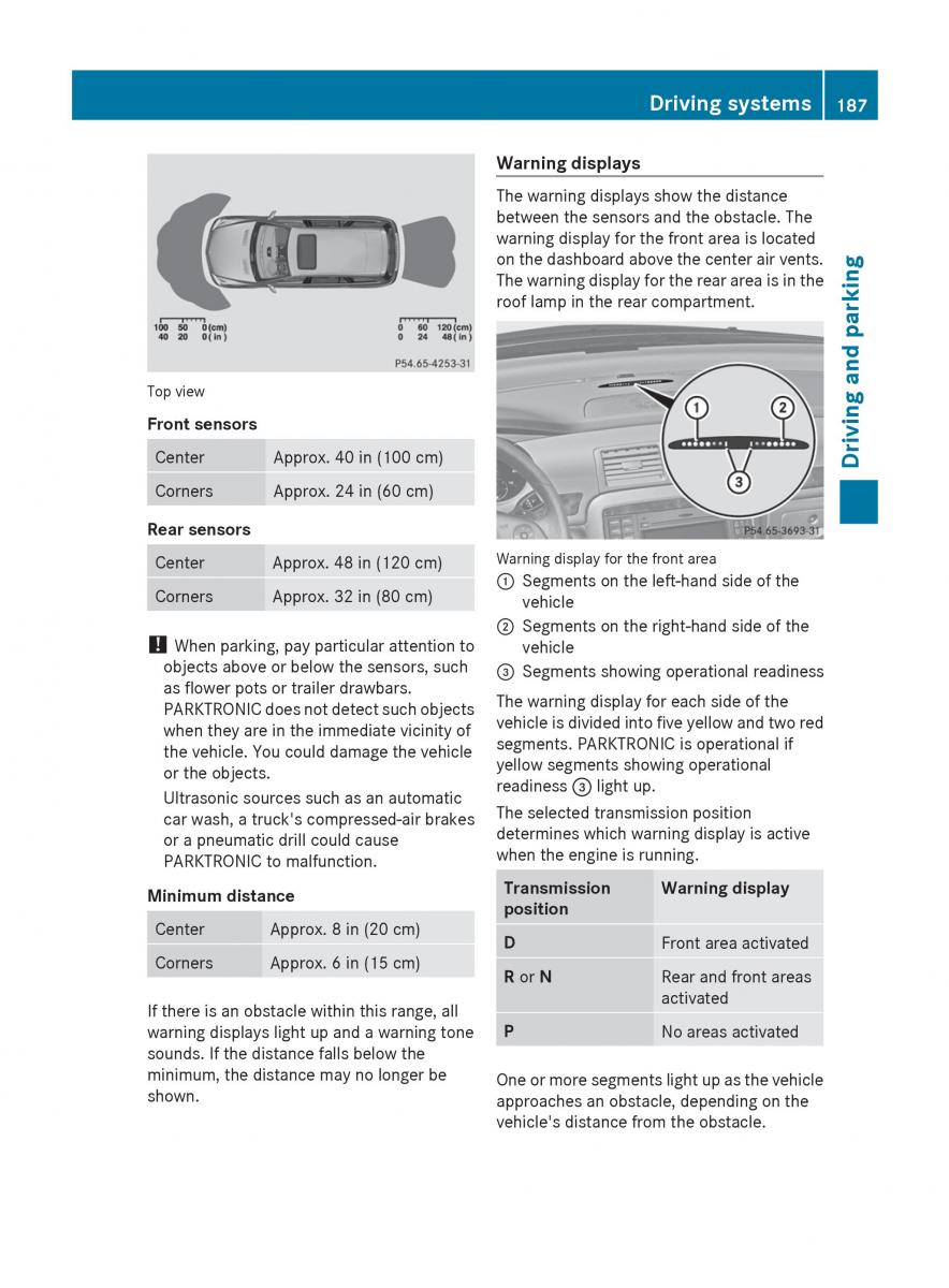 manual  Mercedes Benz R Class owners manual / page 189