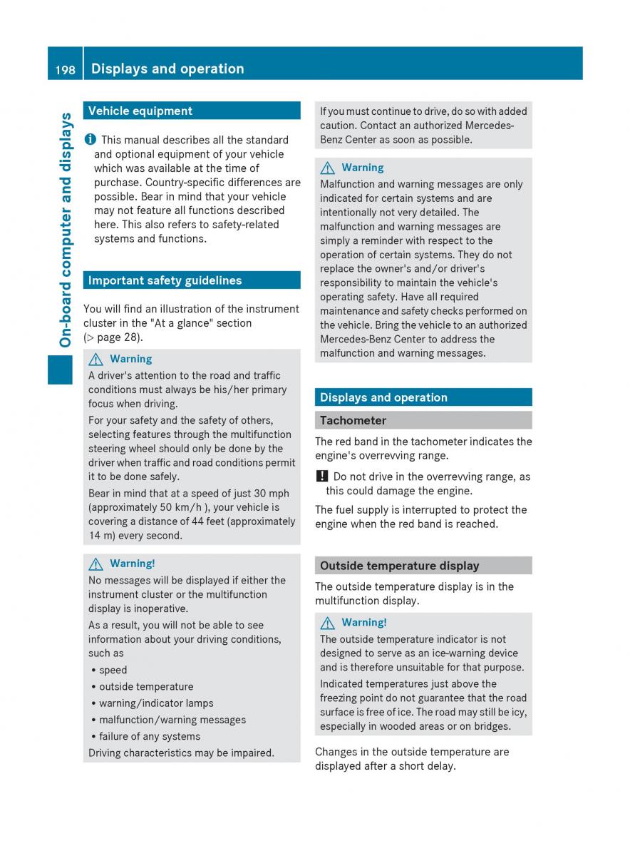 manual  Mercedes Benz R Class owners manual / page 200