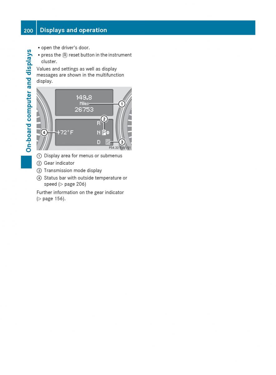 manual  Mercedes Benz R Class owners manual / page 202