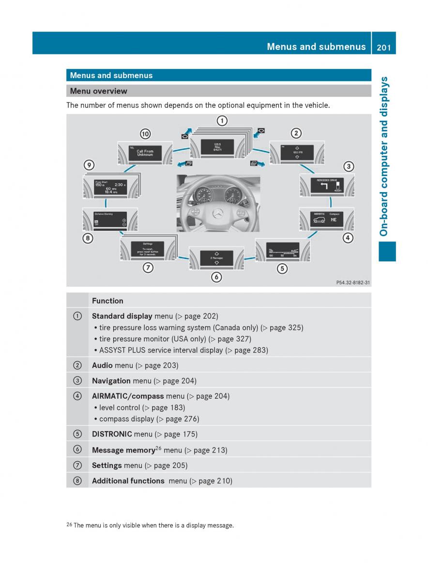 manual  Mercedes Benz R Class owners manual / page 203