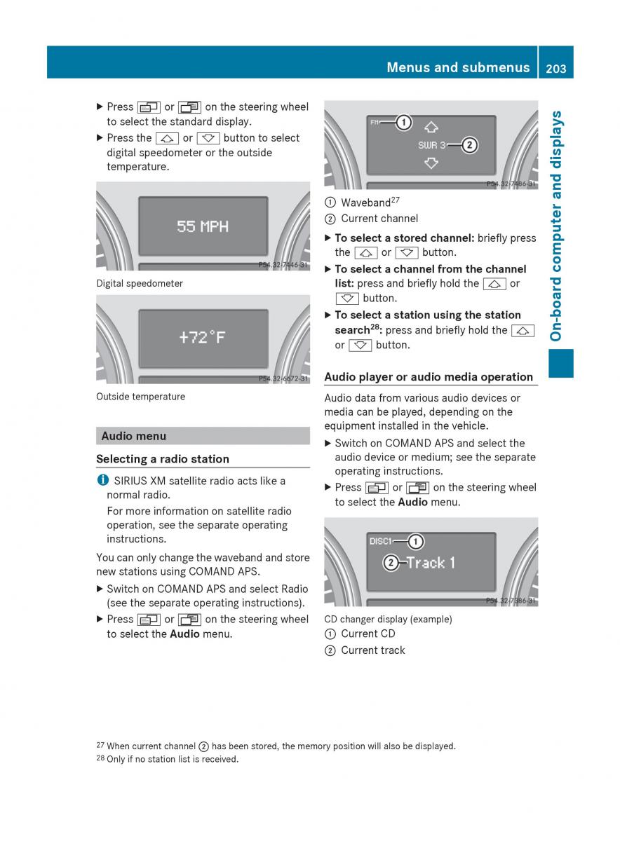 manual  Mercedes Benz R Class owners manual / page 205