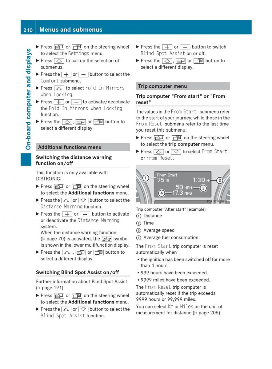 manual  Mercedes Benz R Class owners manual / page 212