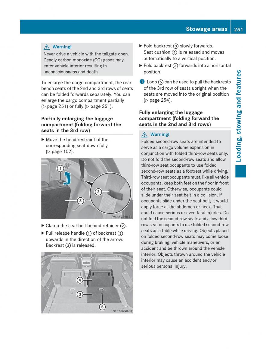 manual  Mercedes Benz R Class owners manual / page 253