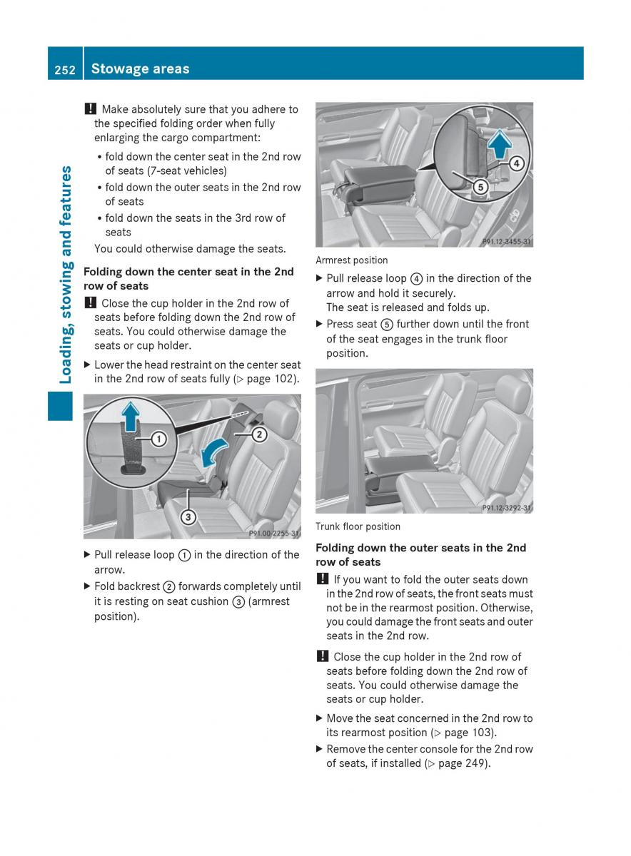 manual  Mercedes Benz R Class owners manual / page 254