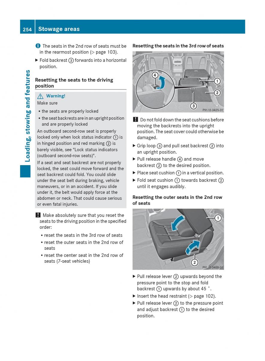 manual  Mercedes Benz R Class owners manual / page 256