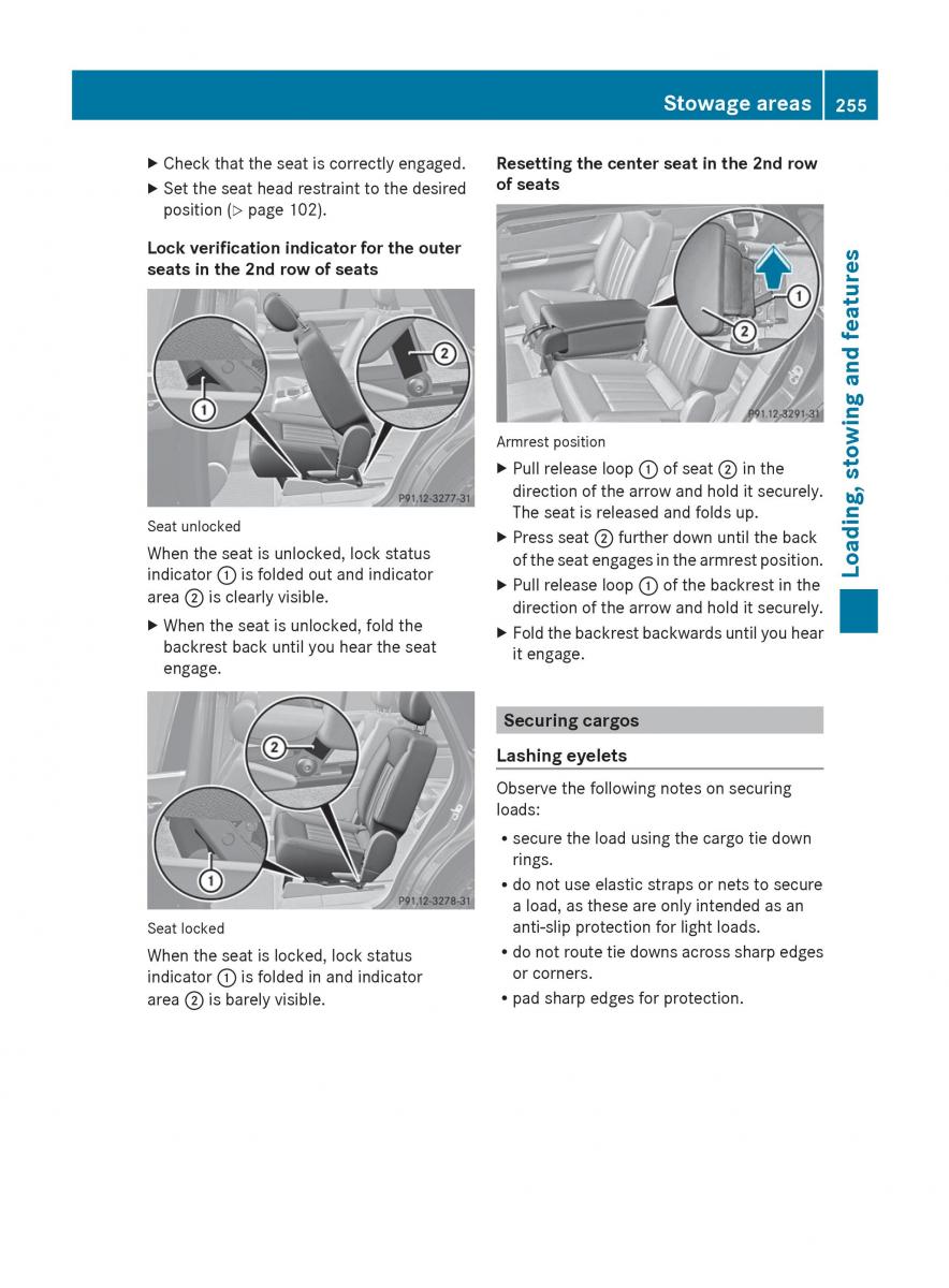 manual  Mercedes Benz R Class owners manual / page 257