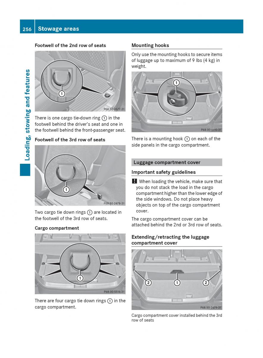 manual  Mercedes Benz R Class owners manual / page 258