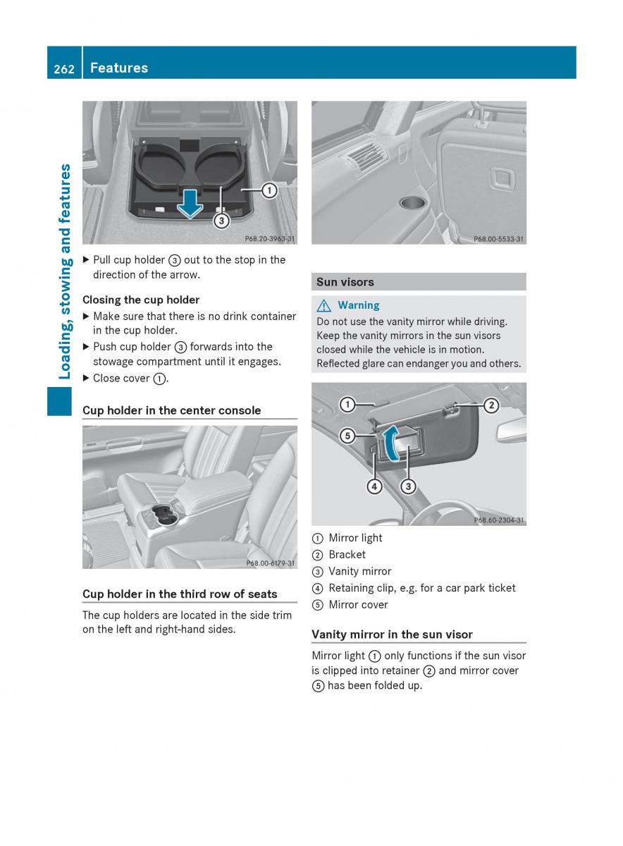 manual  Mercedes Benz R Class owners manual / page 264