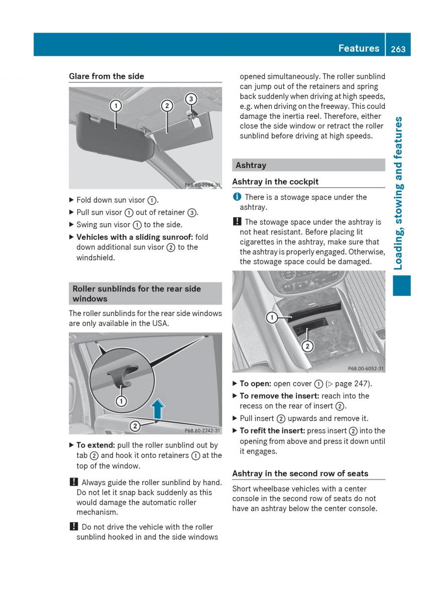 manual  Mercedes Benz R Class owners manual / page 265