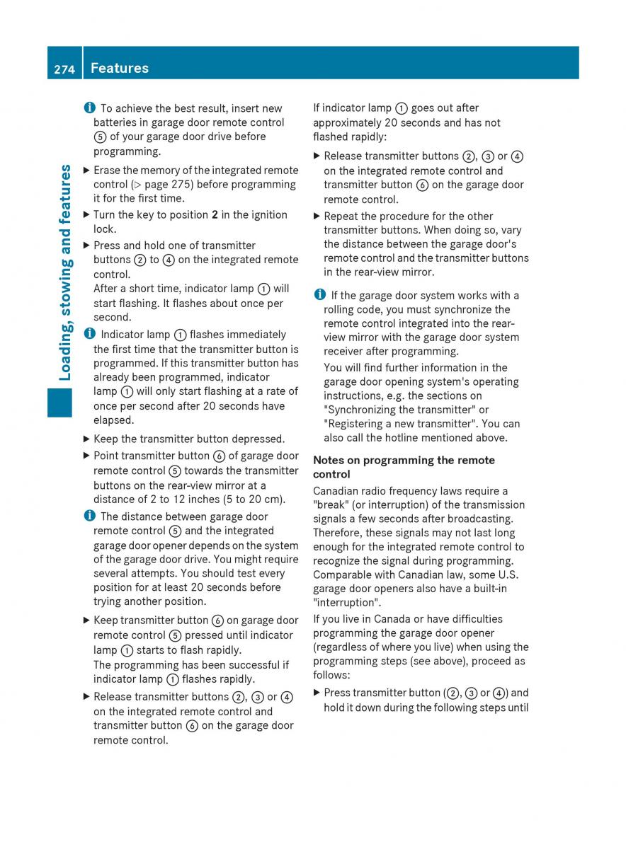 manual  Mercedes Benz R Class owners manual / page 276