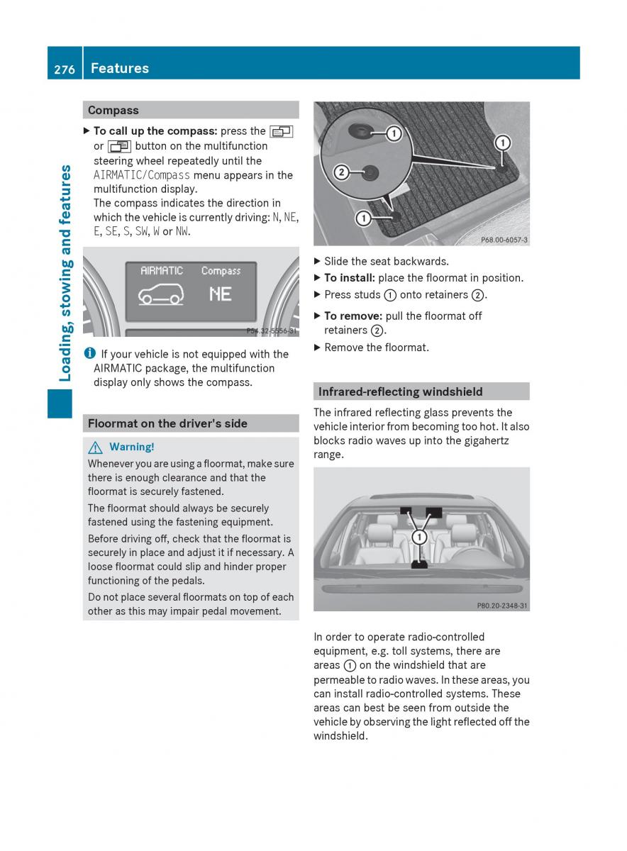 manual  Mercedes Benz R Class owners manual / page 278