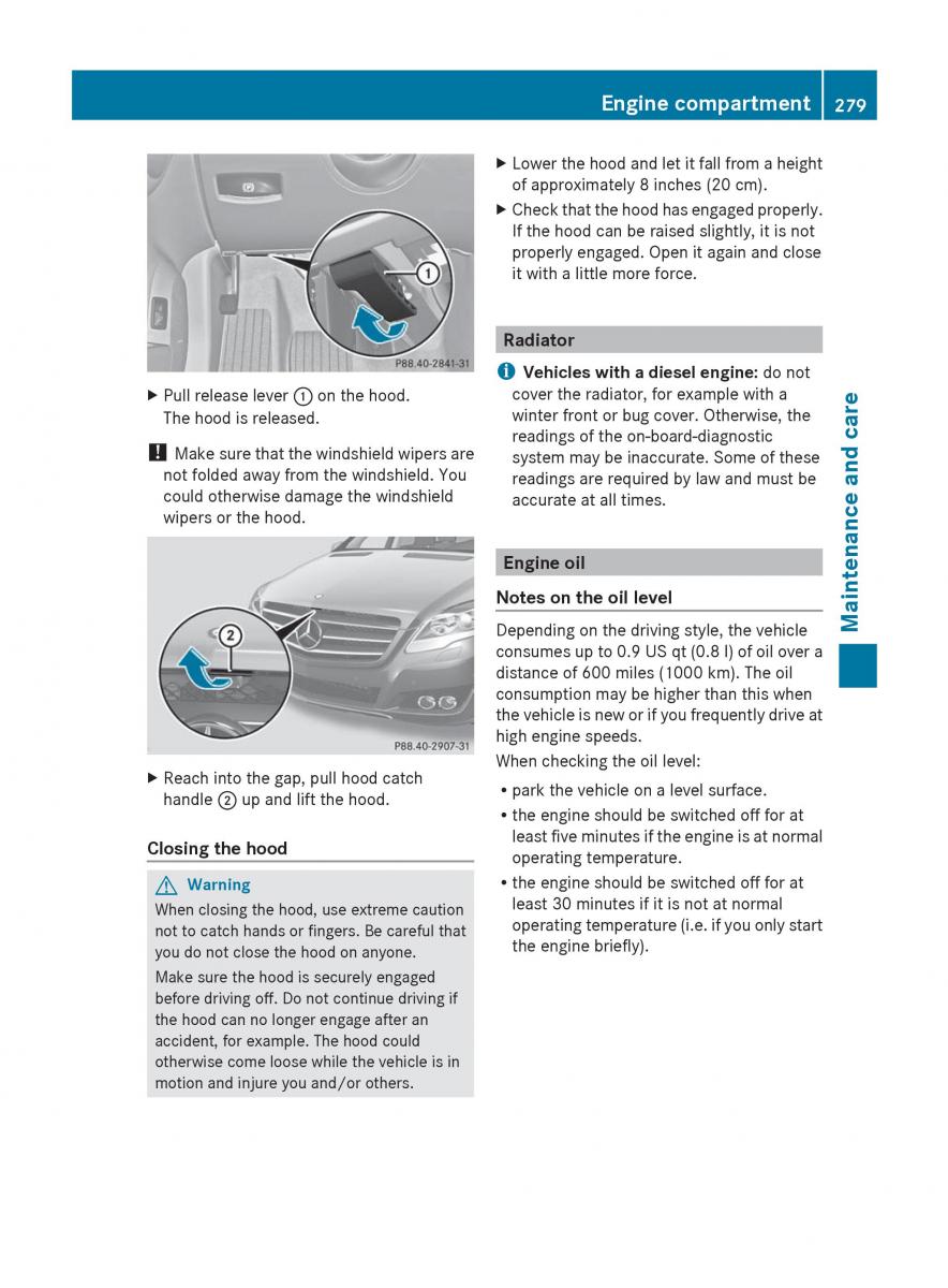 manual  Mercedes Benz R Class owners manual / page 281