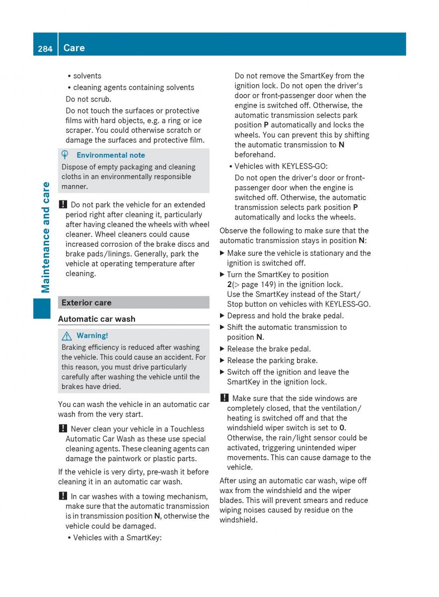 manual  Mercedes Benz R Class owners manual / page 286