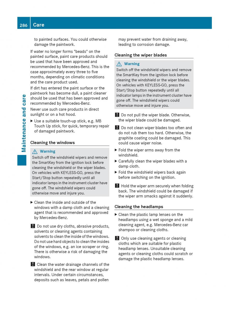 manual  Mercedes Benz R Class owners manual / page 288