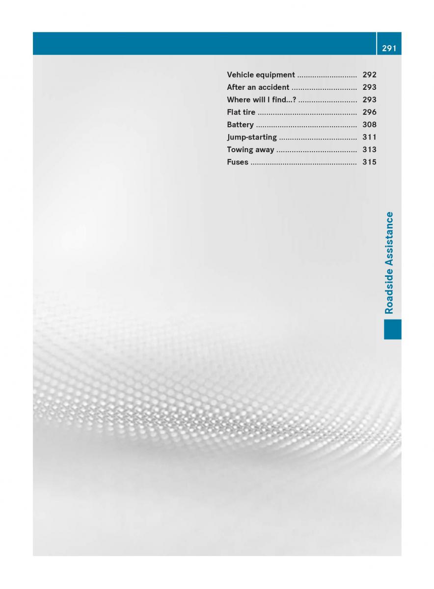 manual  Mercedes Benz R Class owners manual / page 293