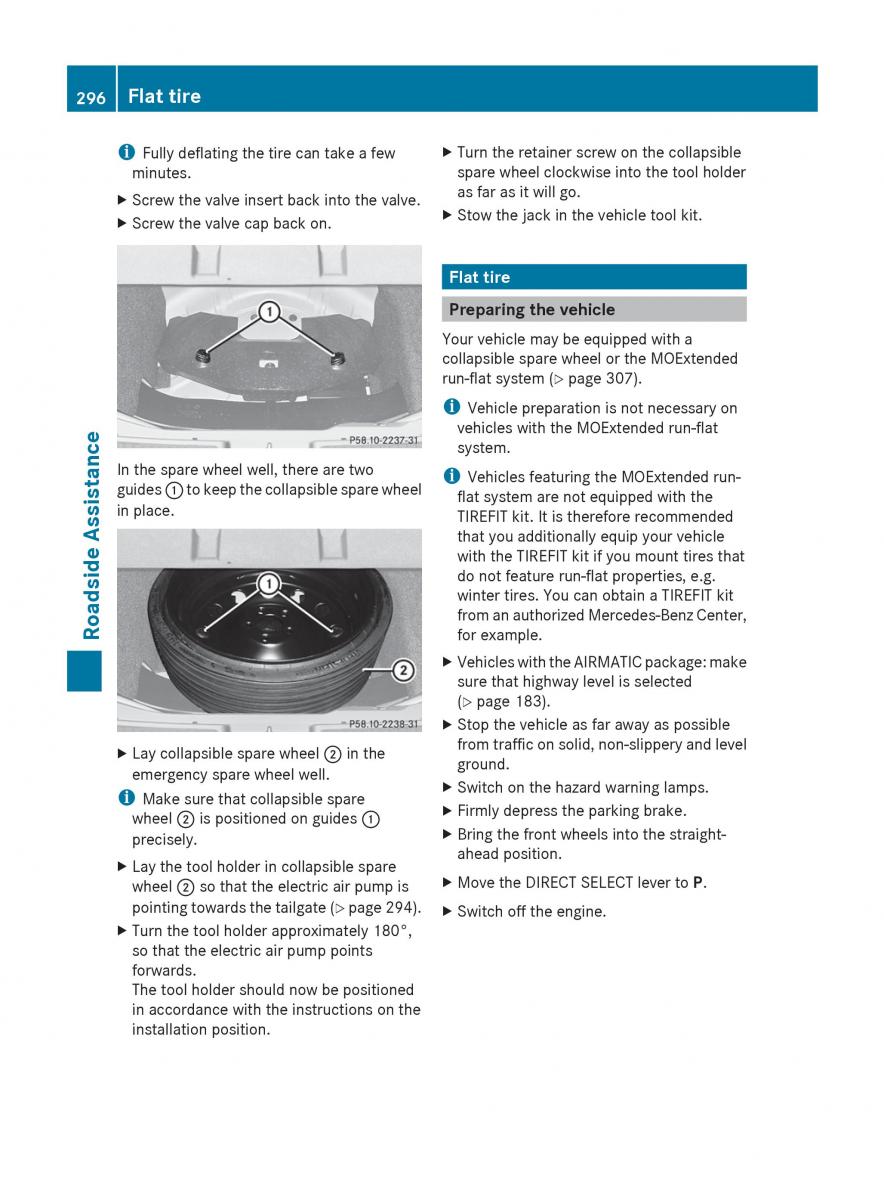 manual  Mercedes Benz R Class owners manual / page 298