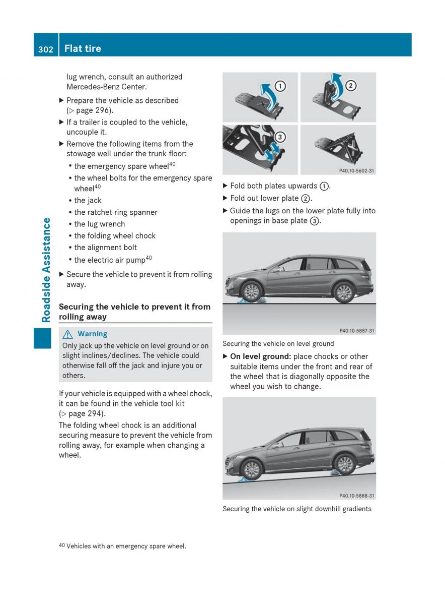 manual  Mercedes Benz R Class owners manual / page 304