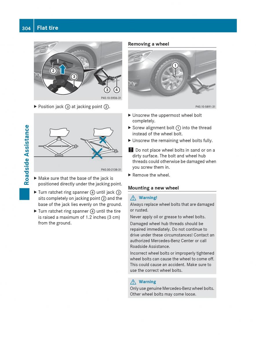 manual  Mercedes Benz R Class owners manual / page 306