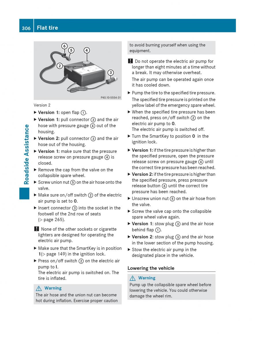 manual  Mercedes Benz R Class owners manual / page 308