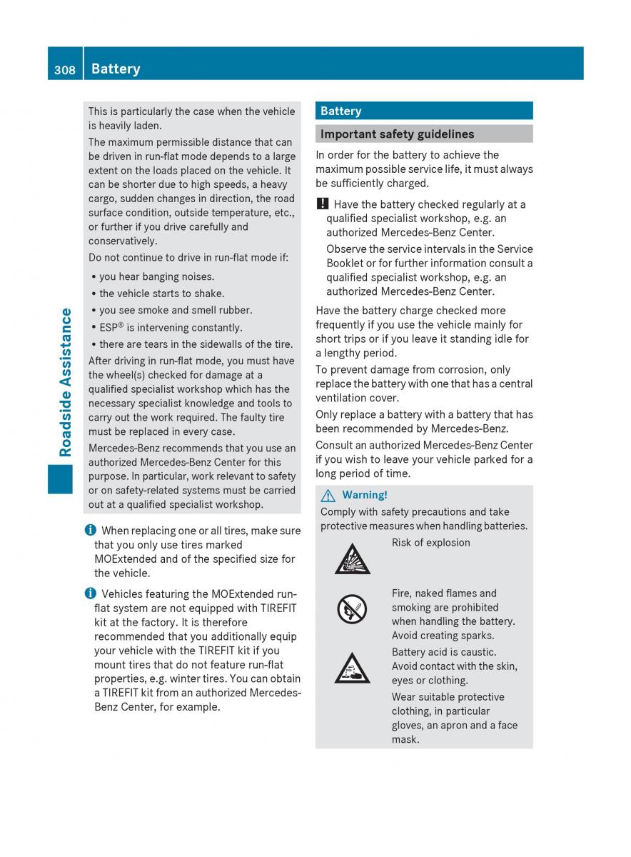 manual  Mercedes Benz R Class owners manual / page 310